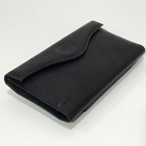 Ladies Buxton Black Top Grain Leather Wallet